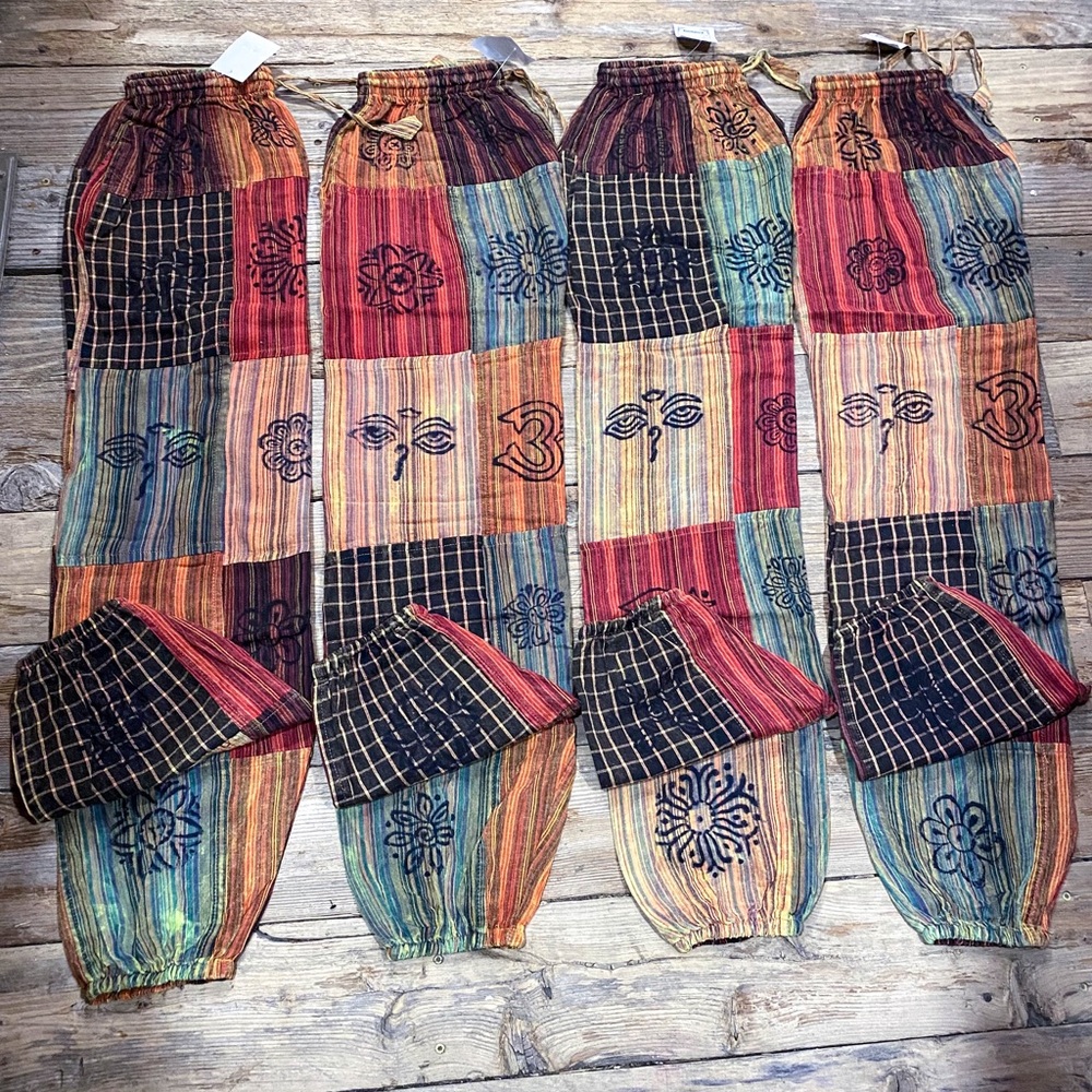 Boho hippie harem patchwork pants